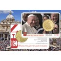 . @AGOTADO@ VATICANO 50 CENTIMOS 2020 ESCUDO DEL PAPA FRANCISCO COINCARD nº 11 MONEDA DE LATON SC Euro