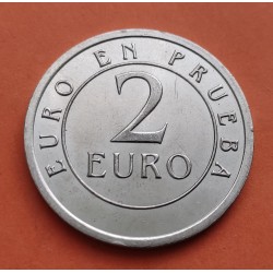 1 moneda EURO-PRUEBA x ESPAÑA 2 EUROS 1998 CHURRIANA ACUÑADA POR LA FNMT NICKEL SC- Pattern Essai