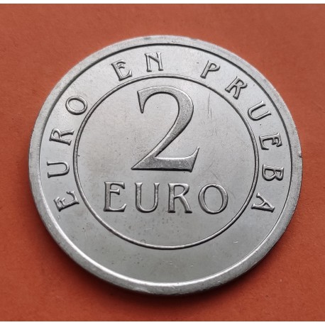 1 moneda EURO-PRUEBA x ESPAÑA 2 EUROS 1998 CHURRIANA ACUÑADA POR LA FNMT NICKEL SC- Pattern Essai