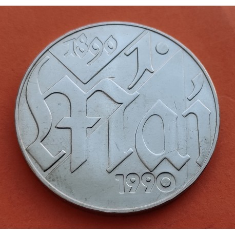 ALEMANIA DEMOCRATICA 10 MARCOS 1990 A 100 AÑOS DEL 1 DE MAYO DIA DEL TRABAJO KM.136 MONEDA DE NICKEL SC Germany DDR RDA Marks