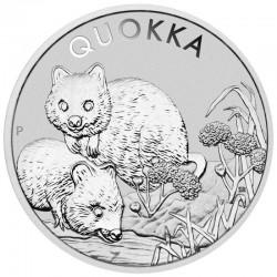 . 1 acoin x AUSTRALIA 1 DOLAR 2022 QUOKKA "EL ANIMAL MAS FELIZ DEL MUNDO" MONEDA DE PLATA ONZA OZ