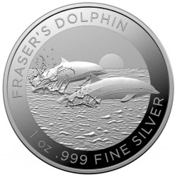 . 1 aacoin AUSTRALIA 1 DOLAR 2021 DELFIN FRASER'S MONEDA DE PLATA PURA PROOFLIKE ONZA cápsula DOLPHIN