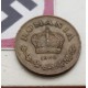 RUMANIA 1 LEU 1940 CORONA deL REY CARLOS II KM.56 MONEDA DE LATON OCUPACION NAZI III REICH WWII ROMANIA