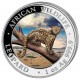 @1 ONZA 2021 + COLORES@ SOMALIA 100 SHILLINGS 2021 LEOPARDO EN RAMA African Wildlife MONEDA DE PLATA PROOFLIKE Oz FARBE COLOURED