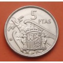 ESPAÑA 5 PESETAS 1957 * 70 FRANCO SIN CIRCULAR NICKEL SI PLUS