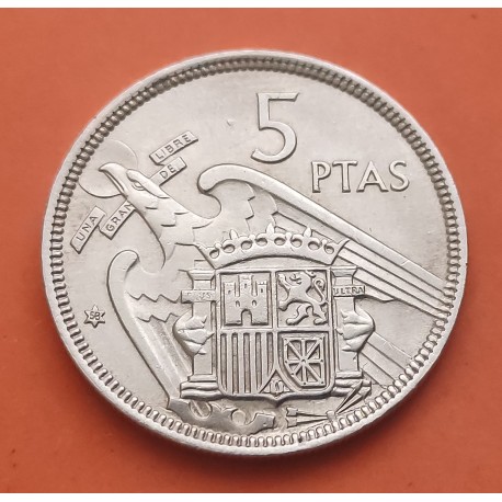 ESPAÑA 5 PESETAS 1957 * 58 FRANCO SIN CIRCULAR ESTADO ESPAÑOL