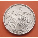 @RARA@ ESPAÑA 5 PESETAS 1957 * 58 ESTADO ESPAÑOL FRANCISCO FRANCO PLUS VISIBLE AL 90% KM.786 MONEDA DE NICKEL SC Spain