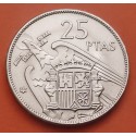 ESPAÑA 25 PESETAS 1957 * 69 ESTADO ESPAÑOL FRANCISCO FRANCO SI PLUS / ULTRA KM.787 MONEDA DE NICKEL SC Spain R/2