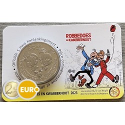 . 1 acoin BELGICA 5 EUROS 2023 SPIROU y FANTASIO Comic @NO COLORES Tirada 7.500@ MONEDA DE NICKEL coincard