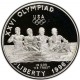 ESTADOS UNIDOS 1 DOLAR 1996 P REMEROS EN BARCA OLIMPIADA DE ATLANTA KM.272 MONEDA DE PLATA SI CÁPSULA Rowing