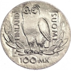 FINLANDIA 10 MARKKAA 1971 HELSINKI PLATA SILVER FINNLAND KM*52