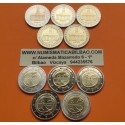 . 10 monedas x ALEMANIA 2 EUROS 2009 A+D+F+G+J EMU + IGLESIA en SAARLAND SC Germany BRD