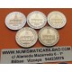 . 10 monedas x ALEMANIA 2 EUROS 2009 A+D+F+G+J EMU + IGLESIA en SAARLAND SC Germany BRD