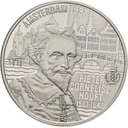 HOLANDA 20 EURO 1997 PETER CORNELISZ HOOFT 33 mm. 15 grs. KM.X.134.1 MONEDA DE PLATA PROOF The Netherlands