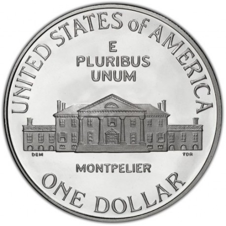 ESTADOS UNIDOS 1 DOLAR 1993 + $1/2 WWII PLATA NICKEL PROOF USA