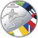 . 1 aaaacoin ESPAÑA 10 EUROS 2024 CAMPEONATO DE FUTBOL UEFA EUROCOPA MONEDA DE PLATA @COLORES@ ESTUCHE FNMT