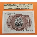 . 1 billete NUEVO + Imperfecciones x ESPAÑA 1 PESETA 1953 MARQUES DE SANTA CRUZ Serie W Pick 144 SC Spain banknote