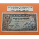 ESPAÑA 5 PESETAS 1940 ALCAZAR DE TOLEDO Serie L 0236012 Pick 123A BILLETE MBC+ @ESCASO@ Spain banknote