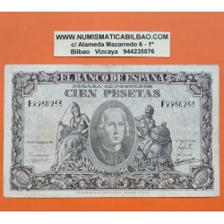 ESPAÑA 100 PESETAS 1940 CRISTOBAL COLON D.577 MBC+ Pick 118