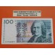 @PVP NUEVO 120€@ SUECIA 100 KRONOR 1986 CARL VON LINNE y FLOR Pick 57 BILLETE MBC+ Sweden BANKNOTE