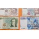 . 5 Billetes @PVP NUEVOS 250€@ ITALIA 1000+2000+5000+1000+50000 LIRAS 1984-1990-1992 BERNINI Pick 109-115-111-112-116