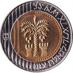 ISRAEL 10 NEW SHEQALIM 2010 PALMERA Tipo Circulación KM.2720 MONEDA DE BIMETALICA SC-