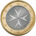 MALTA 1 EURO 2008 CRUZ DE MALTA DE LOS TEMPLARIOS SC MONEDA 1º AÑO DE EMISION Euro coin