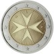 MALTA 2 EUROS 2008 CRUZ DE MALTA DE LOS TEMPLARIOS SC MONEDA 1º AÑO DE EMISION Euro coin