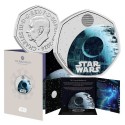 . 1 aaaacoin @19/SEP Envío - COLORES@ INGLATERRA 50 PENIQUES 2024 ESTRELLA DE LA MUERTE II Serie STAR WARS 3ª MONEDA DE NICKEL