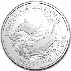 . 1 aaacoin @ENVÍO HOY@ AUSTRALIA 1 DOLAR 2024 DELFIN CRUZADO MONEDA DE PLATA ONZA OZ cápsula HOURGLASS DOLPHIN