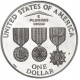 . ESTADOS UNIDOS $1 DOLAR 1994 P VIETNAM VETERANS PLATA PROOF