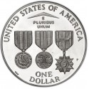 . ESTADOS UNIDOS $1 DOLAR 1994 P VIETNAM VETERANS PLATA PROOF