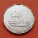 @Variante SIN VALOR 10@CUBA 10 CENTAVOS 1981 COLIBRI Serie INTUR INSTITUTO NACIONAL DE TURISMO KM.414 MONEDA DE NICKEL SC-