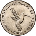 CUBA INTUR 10 CENTAVOS DE PESO 1981 COLIBRI SC NICKEL