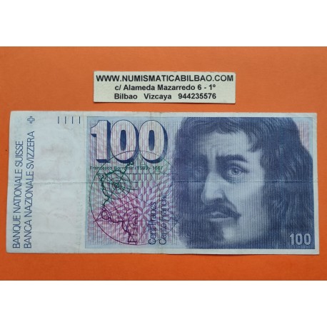 @PVP NUEVO 600€@ SUIZA 100 FRANCOS 1975 FRANCESCO BORROMINI Pick 57.A.48 Firmas BG-LS BILLETE MBC- Switzerland