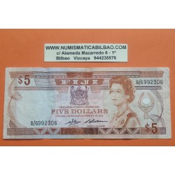 @PVP NUEVO 60€@ FIJI 2 DOLARES 1988 REINA ISABEL II y PLANTACIÓN Pick 87 BILLETE CIRCULADO Fidji 2 Dollars BANKNOTE