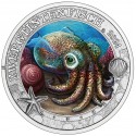 . 1 aacoin @12/SEP Envío@ AUSTRIA 3 EUROS 2024 PULPO ENANO Vida Marina @COLORES@ 8ª MONEDA DE NICKEL Hawaiian Squid