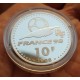 . 1 moneda ESTUCHE x FRANCIA 10 FRANCOS 1998 TROFEO DE LA COPA MUNDIAL FUTBOL 98 y SEDES MONEDA PLATA PROOF France Coffret