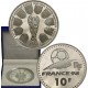 . 1 moneda ESTUCHE x FRANCIA 10 FRANCOS 1998 TROFEO DE LA COPA MUNDIAL FUTBOL 98 y SEDES MONEDA PLATA PROOF France Coffret