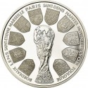 . 1 moneda ESTUCHE x FRANCIA 10 FRANCOS 1998 TROFEO DE LA COPA MUNDIAL FUTBOL 98 y SEDES MONEDA PLATA PROOF France Coffret