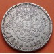 @MUY RARA - DEFECTO EN CANTO@ RUSIA 1 RUBLO 1887 ZAR ALEXANDER III KM.Y.46 MONEDA DE PLATA Russia