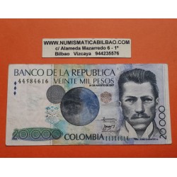 @PVP NUEVO 45€@ COLOMBIA 20000 PESOS 2007 JULIO GARAVITO Pick 454.P BILLETE MUY CIRCULADO