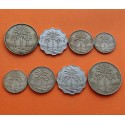 . 4 monedas x IRAK 10 + 25 + 50 + 100 FILS 1970 a 1975 PÁLMERAS NICKEL y ACERO MBC- Iraq