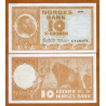 NORUEGA 10 KRONER 1971 CRISTIAN MICHELSEN BARCO Pick 31F BILLETE SC @ESCASO@ Norway UNC BANKNOTE