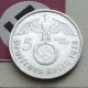 ALEMANIA 5 MARCOS ESVASTICA NAZI 1938 A PLATA III REICH NAZI 1