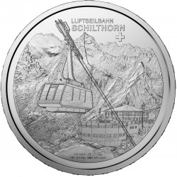 . 1 aaacoin @5.000 Tirada@ SUIZA 20 FRANCOS 2024 B TELEFERICO SCHILTHORN LUFTSEILBAHN MONEDA DE PLATA SC Switzerland 20 Francs