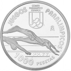 ESPAÑA 1000 PESETAS 1996 PARALIMPICOS PLATA PROOF OFERTA