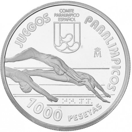 ESPAÑA 1000 PESETAS 1996 PARALIMPICOS PLATA PROOF OFERTA