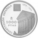 . 1 moneda + CÁPSULA x ESPAÑA 1000 PESETAS 1998 MUNDIAL FUTBOL FIFA en FRANCIA MONEDA DE PLATA PROOF 0,40 Onzas NO ESTUCHE