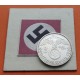 ALEMANIA 2 MARCOS 1936 D AGUILA ESVASTICA NAZI III REICH PLATA 2